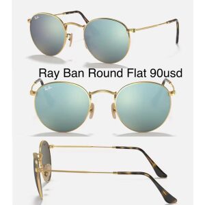 Ray Ban Round Flat 90usd