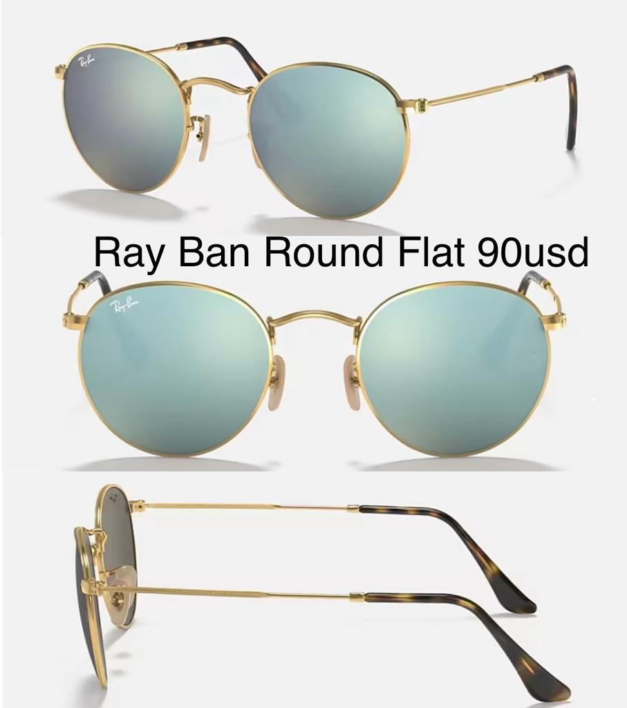 Ray Ban Round Flat 90usd