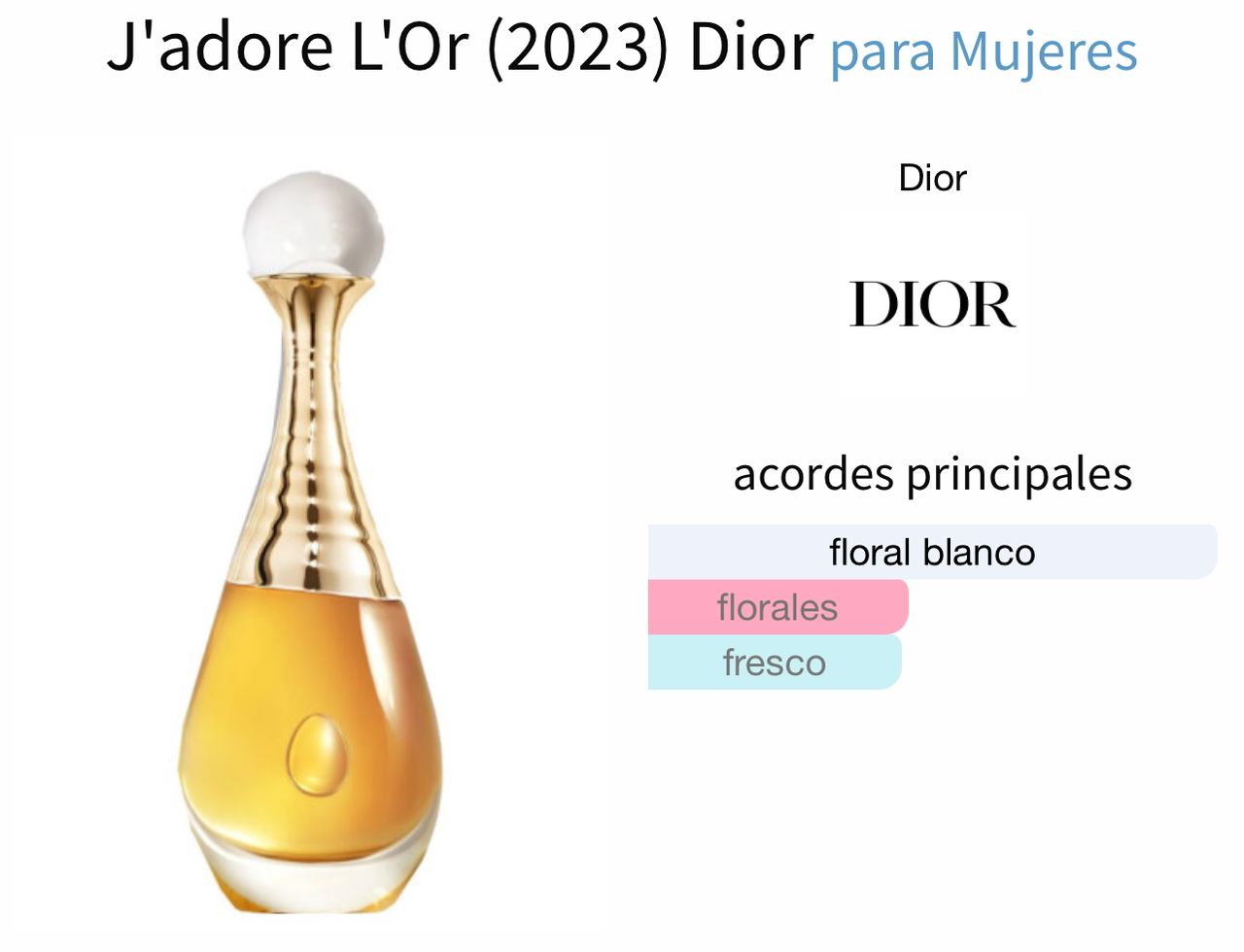 J’Adore L’Or Essence de Parfum - Dior 50ml 90usd