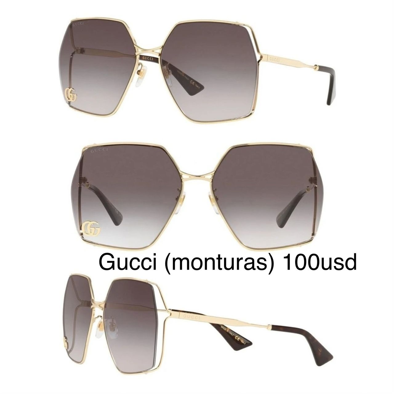 gucci monturas 100usd