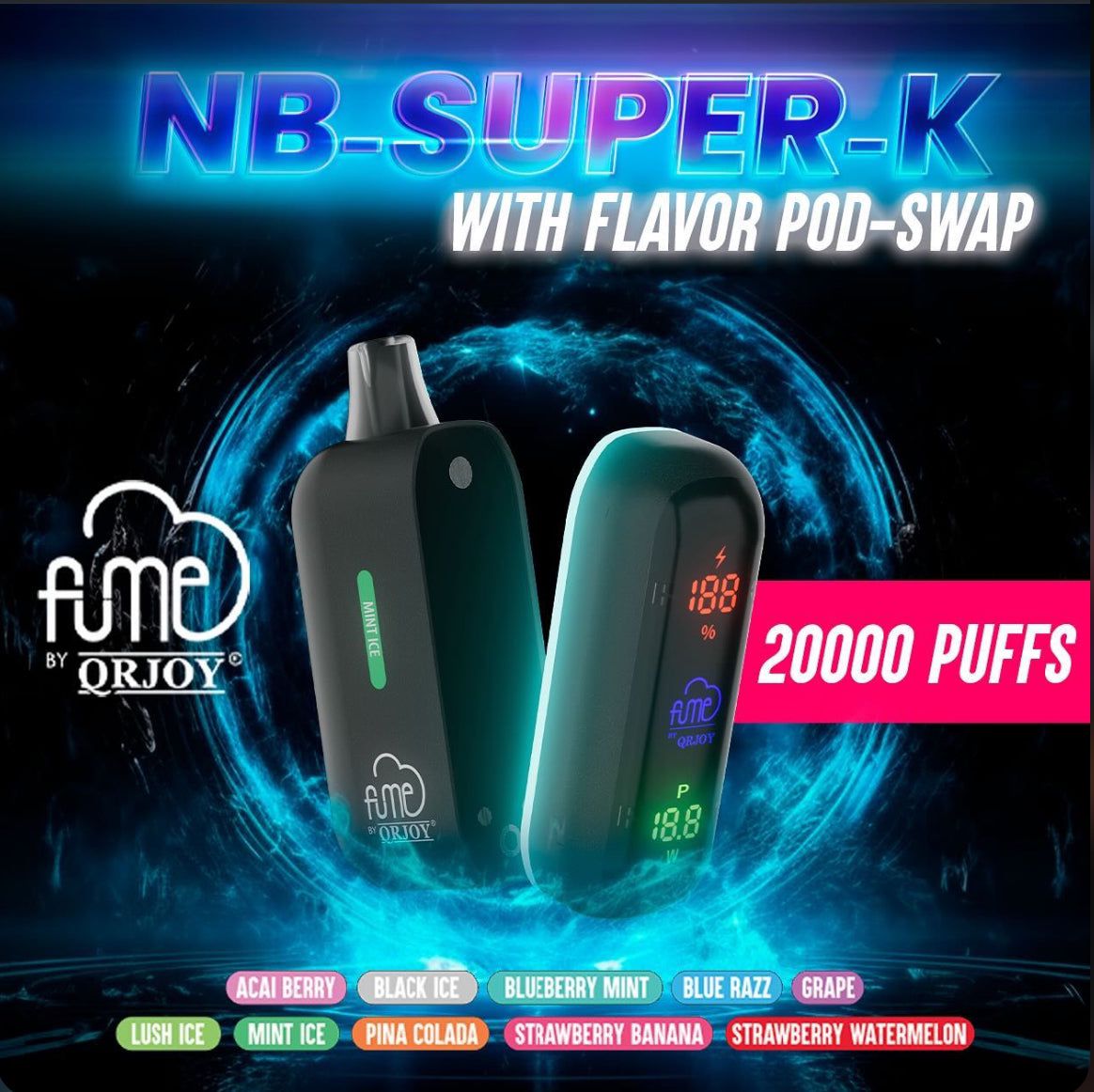 FUME NB-SUPER-K Lush Ice 20000puffs (Cápsula intercambiable)