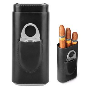 Humidor portable de acero con higrómetro.80usd